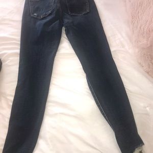 American Eagle Super High Waisted Distressed Jeans
